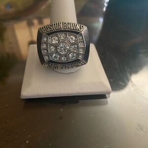 Boston Bruins B. Orr 1972 Silver Plated Championship Ring